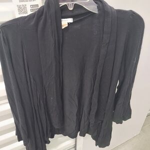 Dressbarn black waterfall cardigan size large